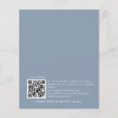 Budget Simple Dusty Blue Wedding QR Code nodigt ui (Achterkant)