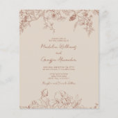 Budget Simple Elegance Boho Wedding Invitation (Voorkant)