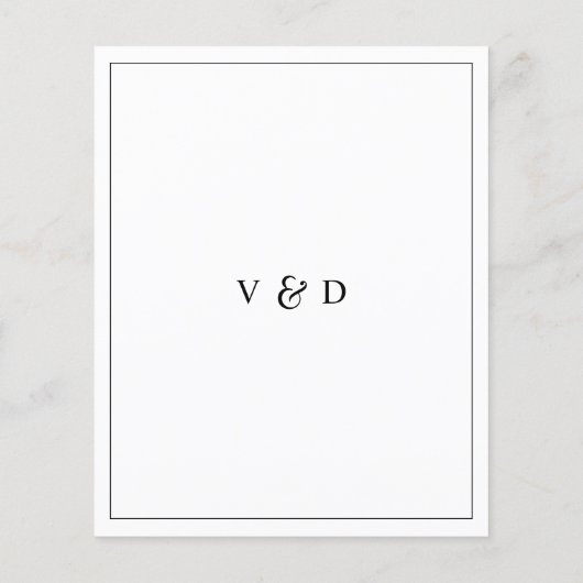 Budget Simple Elegant Moderne Wedding Invitation (Achterkant)