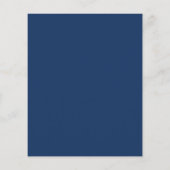 Budget Simple Elegant Navy Blue Wedding Menu (Achterkant)