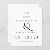 Budget Simple Elegant Non Photo Save the Date (Voorkant / Achterkant)