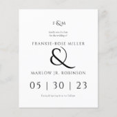 Budget Simple Elegant Non Photo Save the Date (Voorkant)