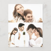 Budget Simple Elegant Photo Wedding Invitation Flyer (Achterkant)