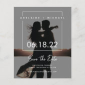 Budget Simple Elegant Photo Wedding Save the Date Flyer (Voorkant)