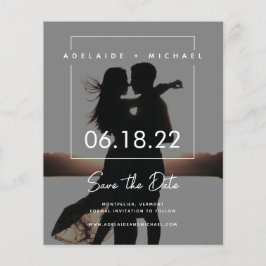 Budget Simple Elegant Photo Wedding Save the Date Flyer