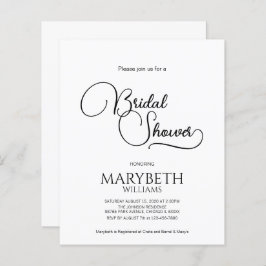 Budget Simple Elegant Script-Vrijgezellenfeest