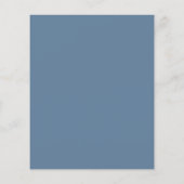Budget Simple Elegant Slate Blue Wedding Menu (Achterkant)
