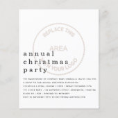 Budget Simple Employee Holiday Party Small Invite (Voorkant)