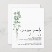Budget Simple Eucalyptus Wedding Evening Party (Voorkant / Achterkant)