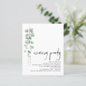 Budget Simple Eucalyptus Wedding Evening Party (Staand voorkant)