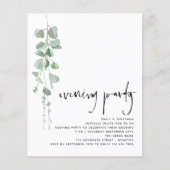 Budget Simple Eucalyptus Wedding Evening Party (Voorkant)