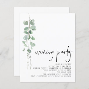 Budget Simple Eucalyptus Wedding Evening Party