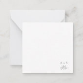 Budget Simple Foliage Wedding RSVP Kaart Notitiekaartje (Achterkant)