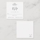 Budget Simple Foliage Wedding RSVP Kaart Notitiekaartje (Voorkant / Achterkant)