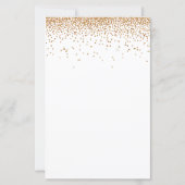 Budget Simple Gold Glitter Weduwen Uitnodiging (Achterkant)
