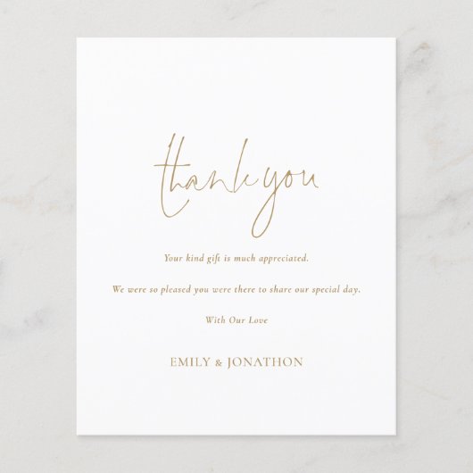 Budget Simple Gold Script Photo Weduwen Hartelijk  (Voorkant)