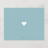 Budget Simple Heart Blue Baby shower Uitnodiging (Achterkant)