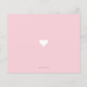 Budget Simple Heart Pink Baby shower Uitnodiging (Achterkant)