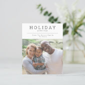 BUDGET Simple Holiday Greetings Foto gepersonalise (Staand voorkant)