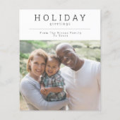 BUDGET Simple Holiday Greetings Foto gepersonalise (Voorkant)