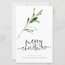 Budget Simple Leaves Merry kerstvakanay Kaart