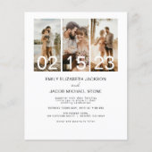 Budget Simple Minimalist Photo Elegant Wedding (Voorkant)