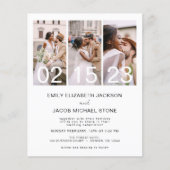 Budget Simple Minimalist Photo Elegant Wedding Flyer (Voorkant)
