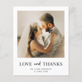 Budget Simple Minimalist Weduwfoto Hartelijk dank (Voorkant)