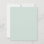 Budget Simple Mint Wedding Evening Party nodigt ui (Achterkant)