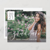 Budget Simple Modern 2 Photo Afstuderen (Voorkant / Achterkant)