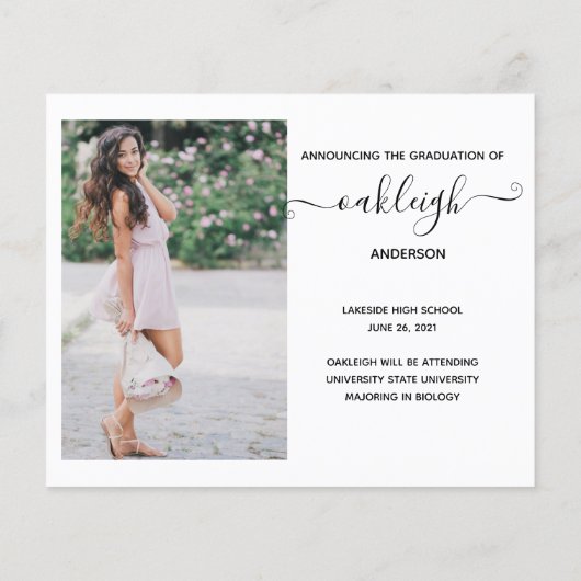 Budget Simple Modern 2 Photo Afstuderen (Achterkant)