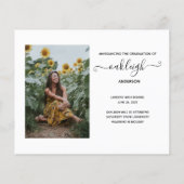 Budget Simple Moderne 2 Photo Afstuderen kondigt a (Achterkant)