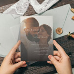 Budget Simple Moderne 2 Photo Wedding Invitation Kaart<br><div class="desc">Budget Simple Moderne 2 Photo Wedding Invitation</div>
