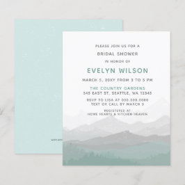 Budget Simple Mountain Bridal Shower Invitation