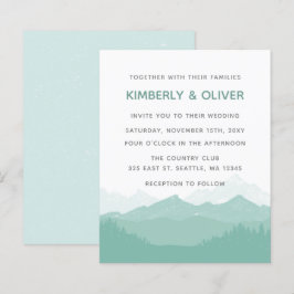 Budget Simple Mountain Wedding Invitation
