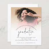 Budget Simple Photo Afstuderen 2022 Party Invite (Voorkant / Achterkant)