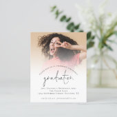 Budget Simple Photo Afstuderen 2022 Party Invite (Staand voorkant)