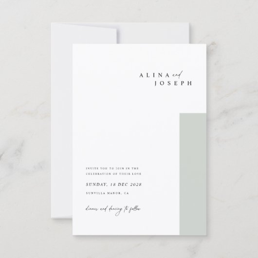 Budget Simple Photo Beach Destination Wedding Kaart (Achterkant)