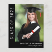 Budget Simple Photo Black Afstuderen (Voorkant)