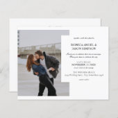 Budget Simple Photo Elegant Wedding Invitation (Voorkant / Achterkant)