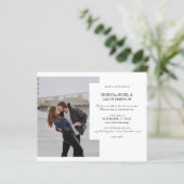 Budget Simple Photo Elegant Wedding Invitation (Staand voorkant)