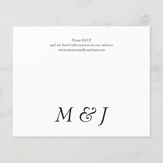 Budget Simple Photo Elegant Wedding Invitation (Achterkant)