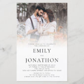 Budget Simple Photo QR Code Wedding Invite (Voorkant)