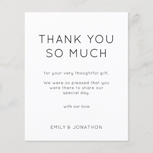 Budget Simple Photo Weddenschap Black White Hartel (Voorkant)