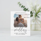 Budget Simple Photo Wedding Invitation (Staand voorkant)