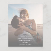 Budget Simple Photo Wedding Invitation (Achterkant)