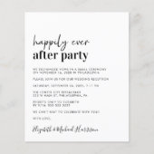 Budget Simple Photo Wedding Reception Invitation (Voorkant)