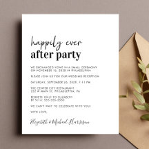 Budget Simple Photo Wedding Reception Invitation