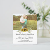 Budget Simple Photo Wedding Sunflower (Staand voorkant)