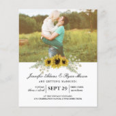 Budget Simple Photo Wedding Sunflower (Voorkant)